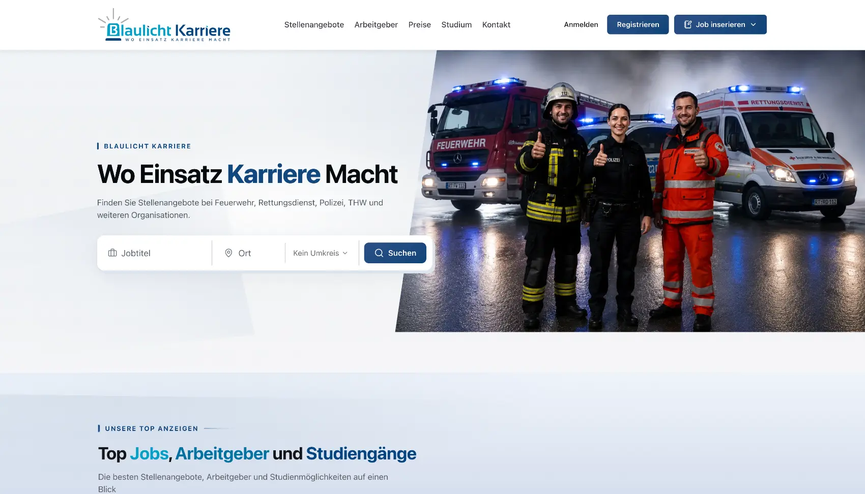Blaulicht Karriere